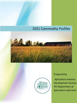 2021 Commodity Profiles - Prepared by: Agriculture Industry Development Section, PEI Department of Agriculture and Land - Government of Prince ...