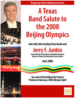 A Texas Band Salute to the 2008 Beijing Olympics