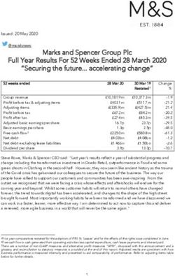 Marks and Spencer Group Plc Full Year Results For 52 Weeks Ended 28 March 2020 "Securing the future... accelerating change" - Marks & Spencer