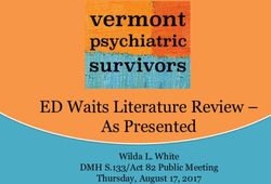 ED Waits Literature Review - As Presented - Wilda L. White DMH S.133/Act 82 Public Meeting Thursday, August 17, 2017 - Department ...