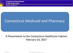 Connecticut Medicaid and Pharmacy - A Presentation to the Connecticut Healthcare Cabinet February 14, 2017 - CT.gov