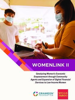 WOMENLINK II Catalyzing Women's Economic Empowerment through Community Agents and Expansion of Digital Financial Services to Low-Income Women ...