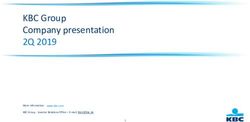 KBC Group Company presentation - 2Q 2019 - KBC Bank