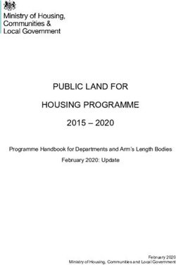 PUBLIC LAND FOR HOUSING PROGRAMME 2015 - 2020 Programme Handbook for Departments and Arm's Length Bodies February 2020: Update
