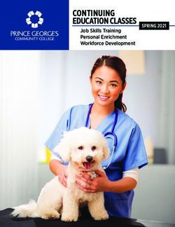 CONTINUING EDUCATION CLASSES - SPRING 2021 - Prince George's ...