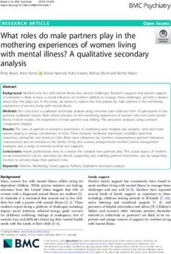 What roles do male partners play in the mothering experiences of women living with mental illness? A qualitative secondary analysis - BMC Psychiatry