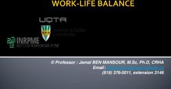 Professor : Jamal BEN MANSOUR, M.Sc, Ph.D, CRHA Email: (819) 376-5011, extension 3146 - SADC Vallée-de-la-Gatineau