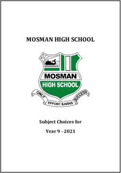 MOSMAN HIGH SCHOOL - Subject Choices for Year 9 2021