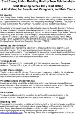 Start Strong Idaho: Building Healthy Teen Relationships Start Relating before They Start Dating A Workshop for Parents and Caregivers, and their ...