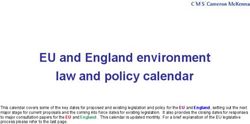 EU and England environment law and policy calendar
