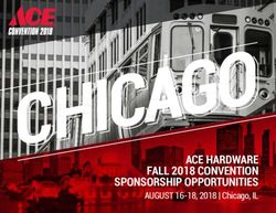ACE HARDWARE FALL 2018 CONVENTION SPONSORSHIP OPPORTUNITIES - AUGUST 16-18, 2018 | Chicago, IL