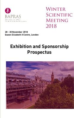 Winter Scientific Meeting 2018 - Exhibition and Sponsorship Prospectus 28 - 30 November 2018 Queen Elizabeth II Centre, London - BAPRAS