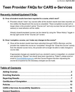 Teen Provider FAQs for CARS e-Services - State of Michigan