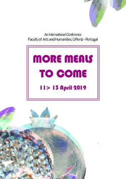 MORE MEALS TO COME 11 13 April 2019 - An International Conference - ilcml