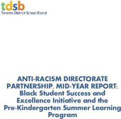 ANTI-RACISM DIRECTORATE PARTNERSHIP, MID-YEAR REPORT: Black Student Success and Excellence Initiative and the Pre-Kindergarten Summer Learning ...