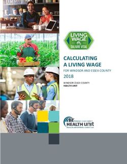 CALCULATING A LIVING WAGE - 2018 FOR WINDSOR AND ESSEX COUNTY WINDSOR-ESSEX COUNTY