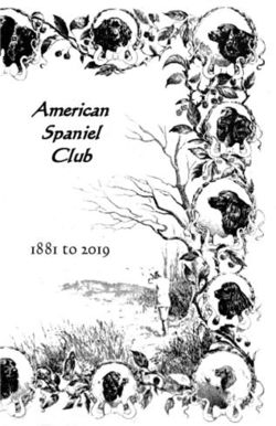 American Spaniel Club 1881 to 2019 - Foy Trent Dog Shows