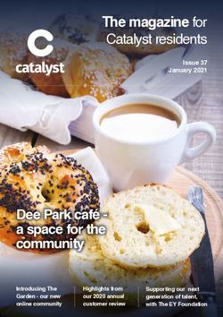 The magazine for Catalyst residents - Dee Park café - a space for the community - Catalyst Housing