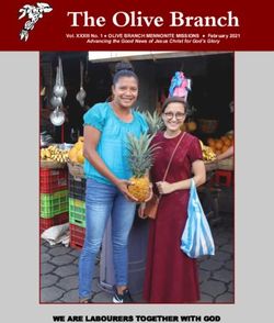 The Olive Branch - WE ARE LABOURERS TOGETHER WITH GOD - Olive Branch Mennonite Missions