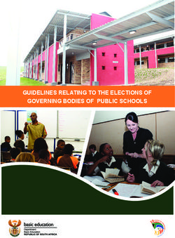 GUIDELINES RELATING TO THE ELECTIONS OF GOVERNING BODIES OF PUBLIC SCHOOLS