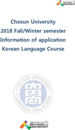 Chosun University 2018 Fall/Winter semester Information of application Korean Language Course - 조선대학교