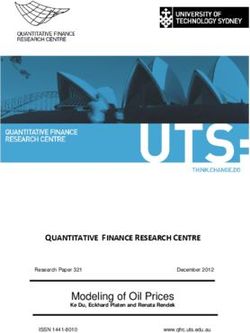 Modeling of Oil Prices - Ke Du, Eckhard Platen and Renata Rendek