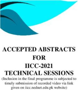 ACCEPTED ABSTRACTS FOR IICC-2021 TECHNICAL SESSIONS - Inclusion in the final programme is subjected to timely submission of recorded video via ...