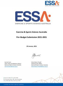 Exercise & Sports Science Australia Pre-Budget Submission 2021 2021 - 2021-22 Pre-Budget ...