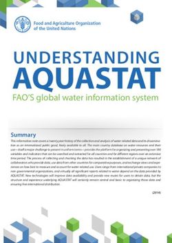 AQUASTAT UNDERSTANDING - Food and Agriculture Organization