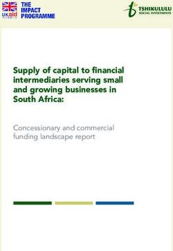 Supply of capital to financial intermediaries serving small and growing businesses in South Africa: Concessionary and commercial funding ...