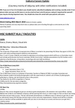 HSC SUBJECT KLA / FACULTIES - Inaburra School