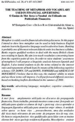 THE TEACHING OF METAPHOR AND VOCABULARY USED IN FINANCIAL ADVERTISING