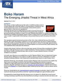 Boko Haram The Emerging Jihadist Threat in West Africa