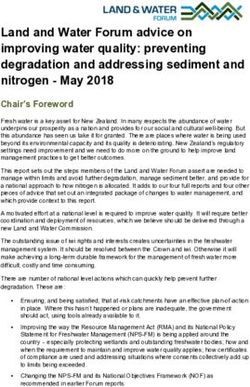 Land and Water Forum advice on improving water quality: preventing degradation and addressing sediment and nitrogen - May 2018