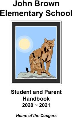John Brown Elementary School - Student and Parent Handbook 2020 2021