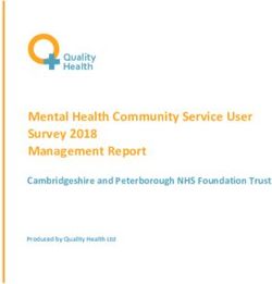 Mental Health Community Service User Survey 2018 Management Report - Quality Health - CPFT