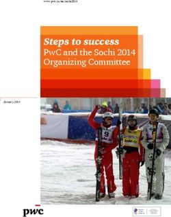 STEPS TO SUCCESS PWC AND THE SOCHI 2014 ORGANIZING COMMITTEE