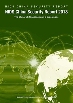 NIDS China Security Report 2018 - NIDS CHINA SECURITY REPORT The China-US Relationship at a Crossroads