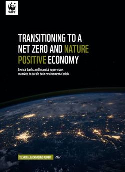 TRANSITIONING TO A NET ZERO AND NATURE POSITIVE ECONOMY - Central banks and financial supervisors mandate to tackle twin environmental crisis - WWF