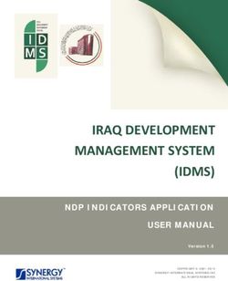 IRAQ DEVELOPMENT MANAGEMENT SYSTEM (IDMS) - NDP INDICATORS APPLICATION USER MANUAL