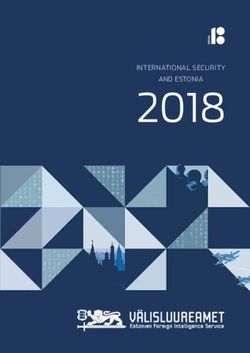 2018 INTERNATIONAL SECURITY AND ESTONIA