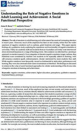 Understanding the Role of Negative Emotions in Adult Learning and Achievement: A Social Functional Perspective