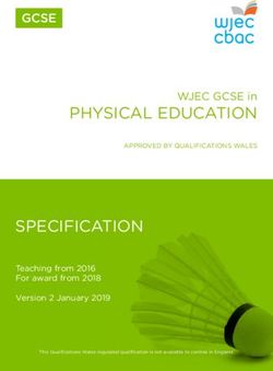 PHYSICAL EDUCATION WJEC GCSE in - SPECIFICATION