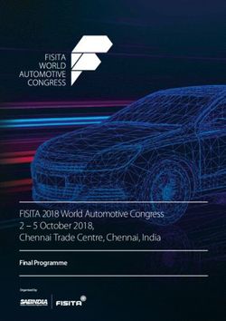 FISITA 2018 World Automotive Congress 2 - 5 October 2018, Chennai Trade Centre, Chennai, India - Final Programme - FISITA Congress