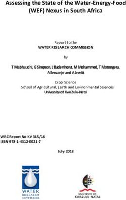 Assessing the State of the Water-Energy-Food (WEF) Nexus in South Africa