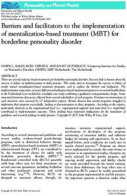 Barriers and facilitators to the implementation of mentalization-based treatment (MBT) for borderline personality disorder - MBT Nederland