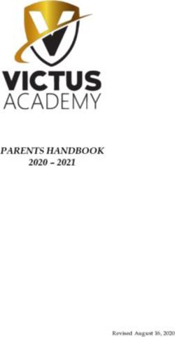 PARENTS HANDBOOK 2020 2021 - Revised August 16, 2020 - Victus Academy
