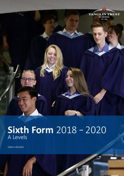 Sixth Form 2018 2020 - A Levels Options Booklet - Tanglin Trust School