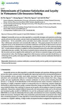 Determinants of Customer Satisfaction and Loyalty in Vietnamese Life-Insurance Setting - MDPI
