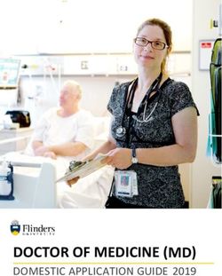 DOCTOR OF MEDICINE (MD) - DOMESTIC APPLICATION GUIDE 2019 - Flinders University